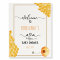 Bee Theme Baby Shower Poster (front and back) 