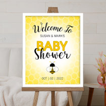 Bee Theme Baby Shower Welcome Sign Foam Board.