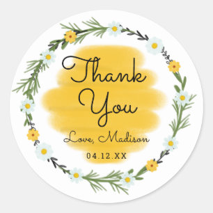 Bee Theme Birthday Party Thank You Sticker