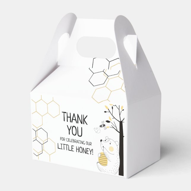 BEE THEMED BABY SHOWER, HONEY, PARTY FAVOR BOXES (Front Side)
