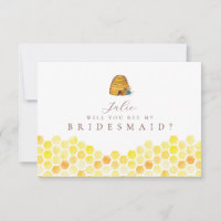 Bee Themed Bridesmaid Card
