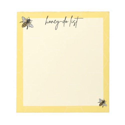 Bee Themed Honey_Do To Do List Notepad