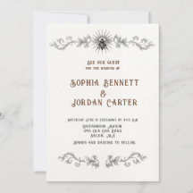 Bee-Themed Vintage Wedding Invitation Sun & Hone