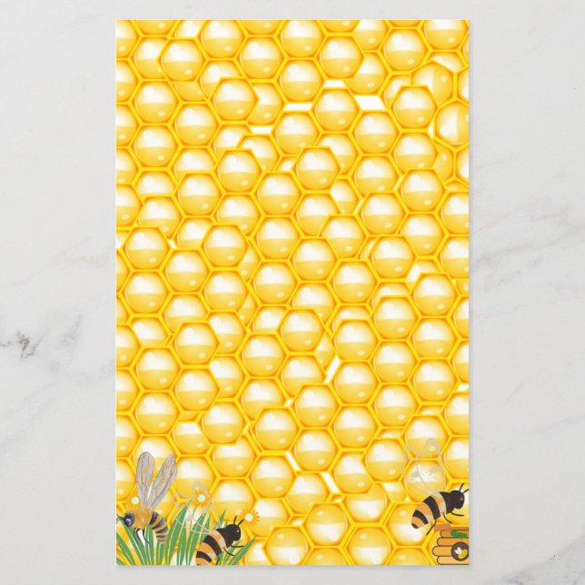 Bee themes word scramble baby shower game (Back)