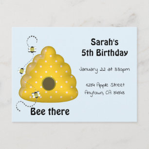 Bee There Party Invitation