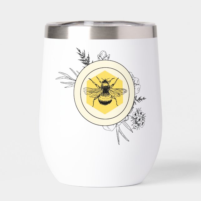 Bee Thermal Wine Tumbler (Back)