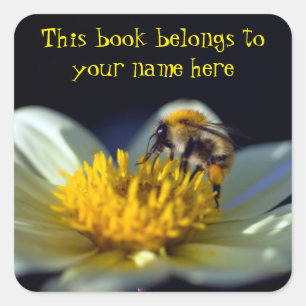 Bee "This book belongs to" sticker