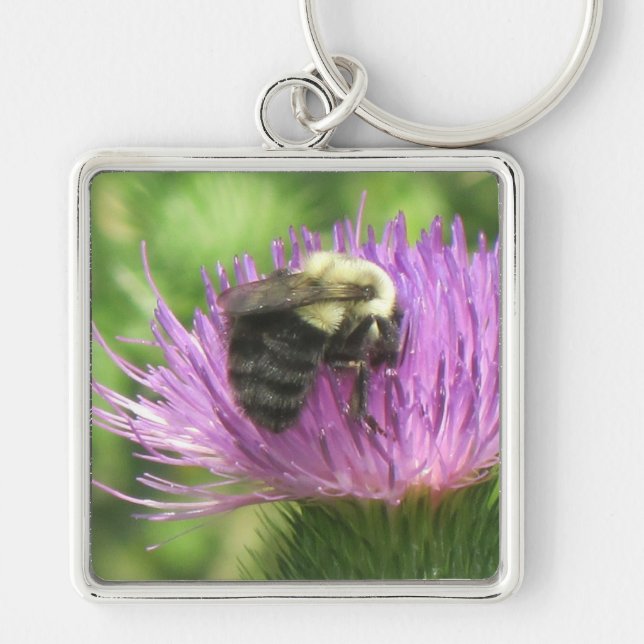 Bee & Thistle Keychain (Front)
