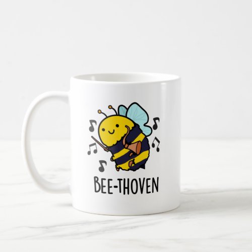 Bee_thoven Funny Music Bee Pun  Coffee Mug