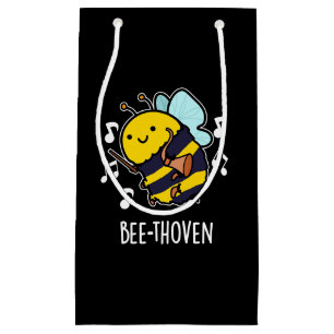 Bee-thoven Funny Music Bee Pun Dark BG Small Gift Bag