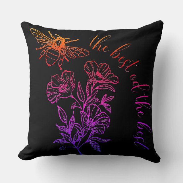 bee  throw pillow (Front)