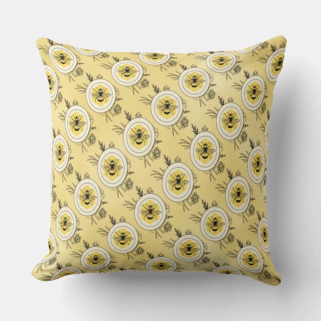 Bee Throw Pillow (Front)