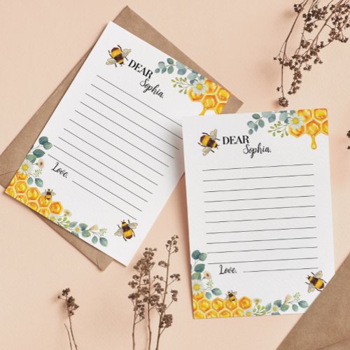 Bee Time Capsule Note Message Card