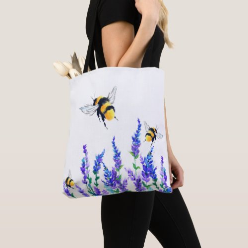 Bee Tote Bag Spring Flowers