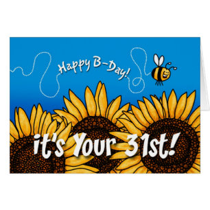 bee trail sunflower - 31 years old cards