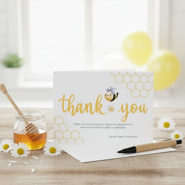 Bee-utiful Moments Baby Bee  Thank You Card (Bee-utiful Moments Baby Bee Thank You Card)