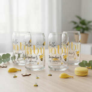 Bee-utiful Moments: Hello Baby Bee Shower Can Glass