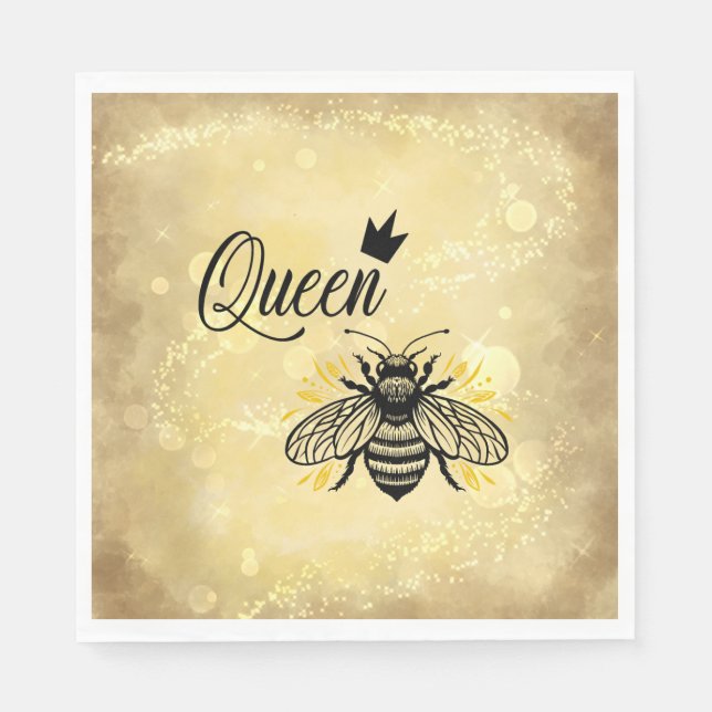 Bee-utify Your Celebration: Queen Bee Napkins (Front)