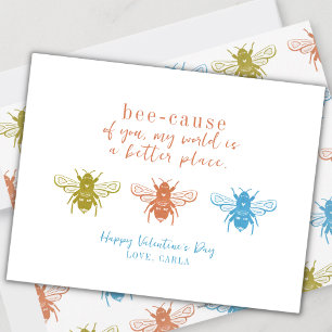 Bee Valentine's Day Holiday Card