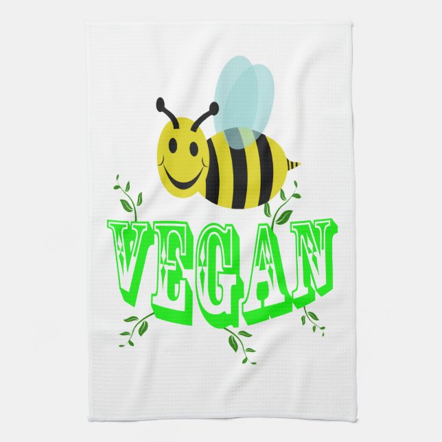 bee vegan towel (Vertical)