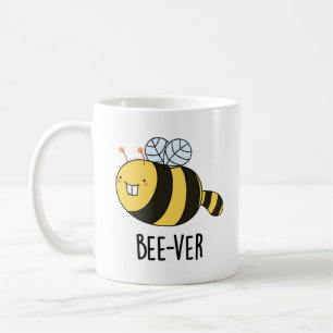 Bee-ver Funny Animal Beaver Bee Pun Coffee Mug