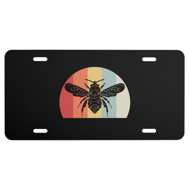 Bee Vintage License Plate (Front)