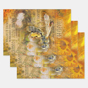 Bee Vintage Standard Perfumes Ad Wrapping Paper Sheets