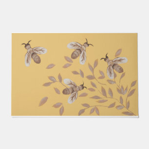 Bee Vintage Vibes Rug, Bee Owner Gift Doormat