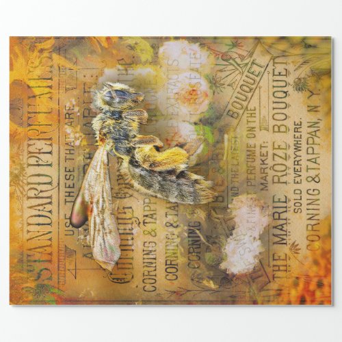 Bee Vintage  Wrapping Paper
