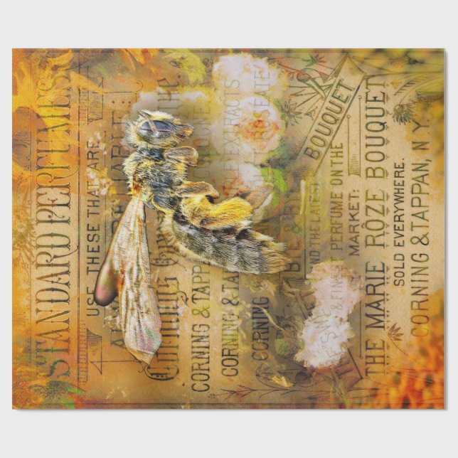 Bee Vintage  Wrapping Paper (Flat)