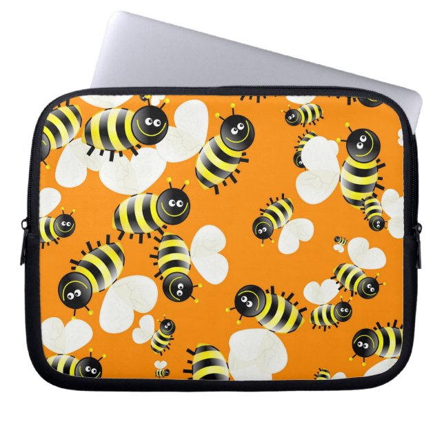 Bee Wallpaper Laptop Sleeve (Front)
