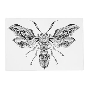 Bee-Wasp Tattoo Placemat