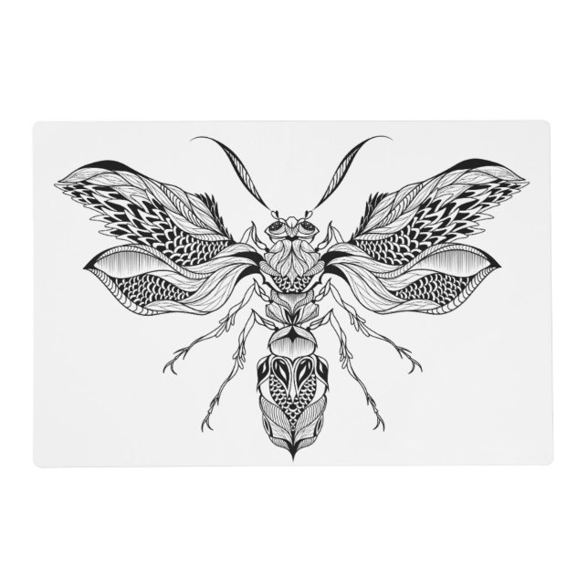 Bee-Wasp Tattoo Placemat (Front)