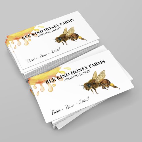Bee Watercolor Honey Farm  Business Card
