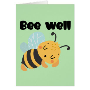 Bee well folded card