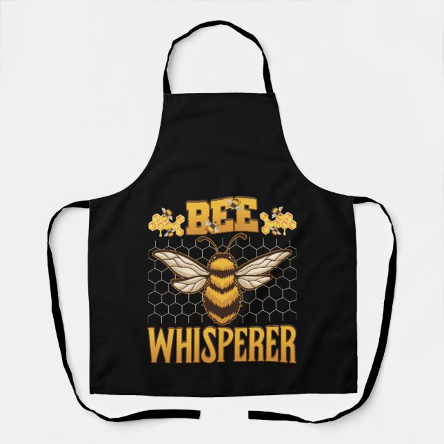 Bee Whisperer Beekeeper Honey Save The Bees Apron (Front)