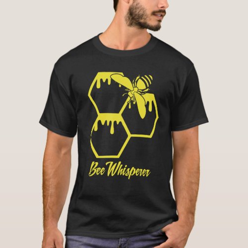 Bee Whisperer Cool Busy Bee Honeycomb T_Shirt