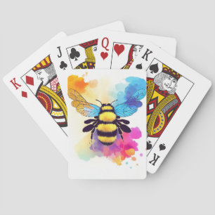 Bee Wild Nature Animal Color Art Painting Poker Cards