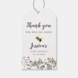 Bee Wildflower Baby Shower Gift Tags