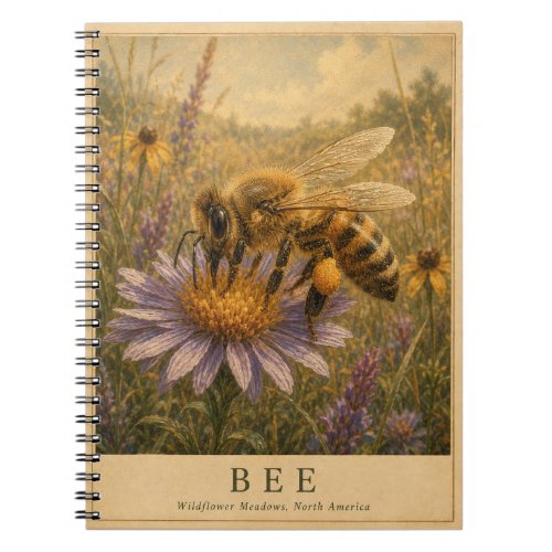 Bee Wildflower Meadows VINTAGE Notebook