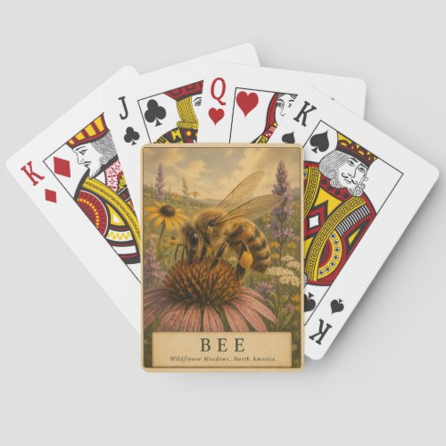 Bee Wildflower Meadows VINTAGE Poker Cards