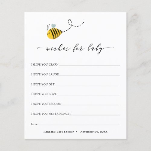 Bee Wishes for Baby Card