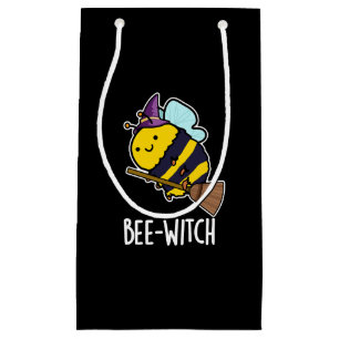 Bee-witch Funny Bee Pun Dark BG Small Gift Bag