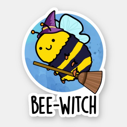 Bee_witch Funny Bee Puns  Sticker