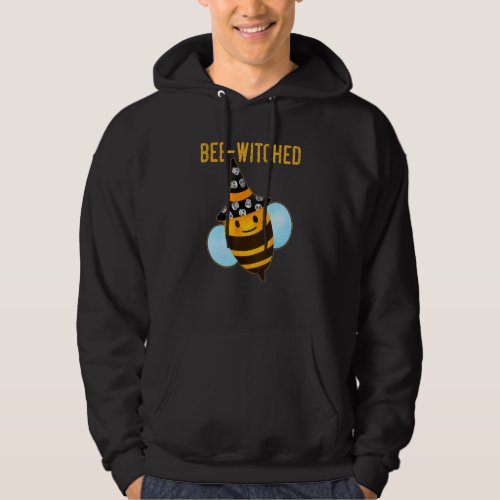 Bee Witched Cute Halloween Bee Wearing Witches Hat Hoodie