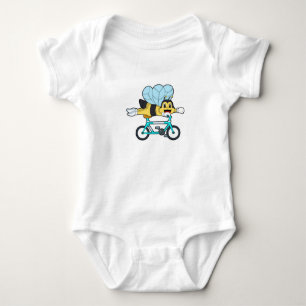 Bee with Bicycle Baby Bodysuit