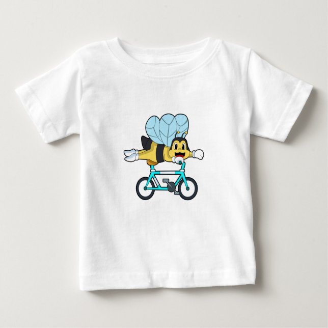 Bee with Bicycle Baby T-Shirt (Front)