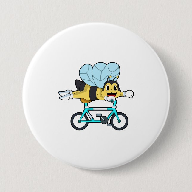 Bee with Bicycle Button (Front)