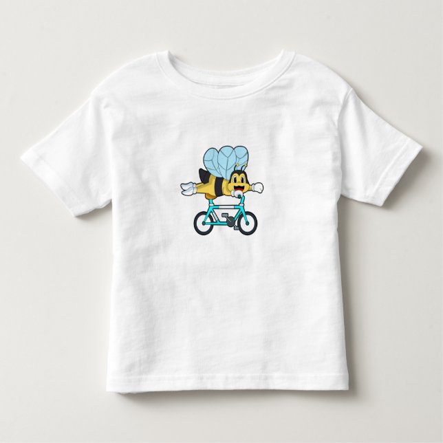 Bee with Bicycle Toddler T-shirt (Front)