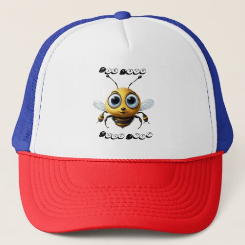 Bee With Big Hopeful Eyes Says Bee Your Best Self Trucker Hat